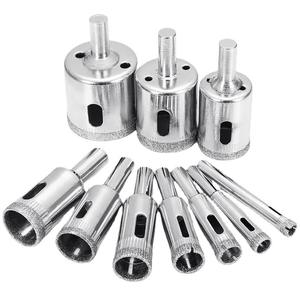 ชุดดอกสว่านเจาะแกนเพชรเคลือบสีเงินสำหรับเจาะหินแก้วเซรามิกหินอ่อนเครื่องมือเจาะรู - Product Image 2