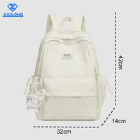 Sac à dos d'étudiant unisexe mignon et kawaii, léger, imperméable, antivol, avec fermeture éclair, grande capacité, couleurs pastel