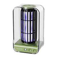 Lampe anti-moustiques électrique rechargeable à capteur de lumière, piège à ondes UV, tue-insectes silencieux à choc