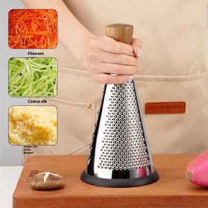 Hachoir, râpe et trancheuse multifonctionnel pour fruits, légumes et pommes de terre, râpe à fromage en acier inoxydable pour la cuisine - Product Image 2