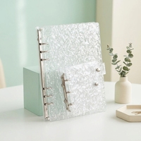 Kpop Acryl-Sammelmappe mit 6 Ringen, Loseblatt-Hardcover, Wasserwellen-Design, Fan-Idol-Album, Star-Sammelbuch für DIY