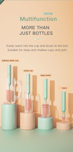 แปรงล้างขวดนมไฟฟ้าแบบซิลิโคน ดีไซน์ใหม่ ชาร์จไฟได้ หมุนได้ 360 องศา 2 ระดับ กันน้ำ แปรงทำความสะอาดจุกนมไฟฟ้า - Product Image 6