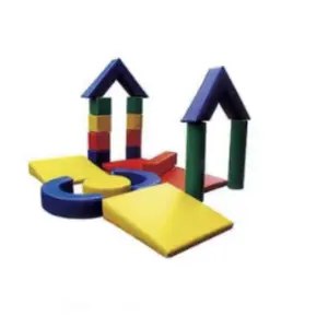 Hot sale white grey pink red blue green soft building blocks Baby Toys party Toy Educational soft blocks rental event soft play