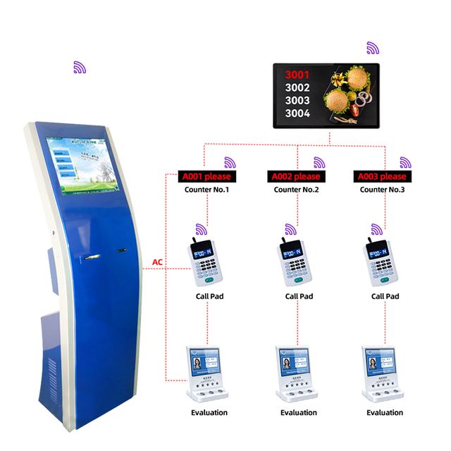 Queue Machine Ticket Dispenser Floor Stand Queue Management Bus Ticketing Vending Machine Payment Kiosk