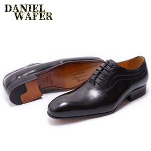 Stylish Dress <b>Shoes</b> Genuine Leather Business Formal <b>Shoe</b> Black Lace up Men Oxford <b>Shoes</b> - Product Image 6
