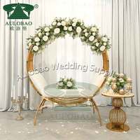 Chaise de banquet de style moderne en forme de cage à oiseaux, chaise de salle à manger en acier inoxydable doré, chaise royale d'hôtel, chaise de mariage