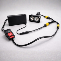 Universelles 8AA Batteriegehäuse Baja Light LED-Scheinwerfer, DIY Nachrüstsatz, Bernsteinweiß, Plug & Play für E-Bike Fahrrad MTB Offroad
