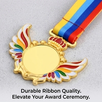 Médaille personnalisée 3D vierge en gros fabriquée en Chine, badge de récompense pour enfants, prix sportif de course, médaille personnalisée pour toute compétition OEM ODM