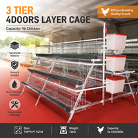 Cage d'élevage de poulets en treillis métallique galvanisé à froid de type A BeYou, multifonctionnelle pour l'utilisation à la ferme