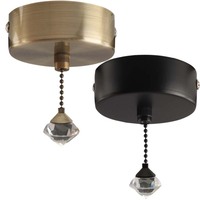 Interruptor de Cadena de Cristal para Techo, Estilo Vintage Azul-Verde y Negro, para Uso Doméstico, Origen China, para Comercio Electrónico Transfronterizo