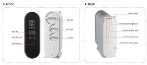 2025 recién llegado Filtro de ósmosis inversa Tds pantalla casa purificador de agua sin tanque cocina debajo del fregadero Ro purificador de agua - Product Image 3