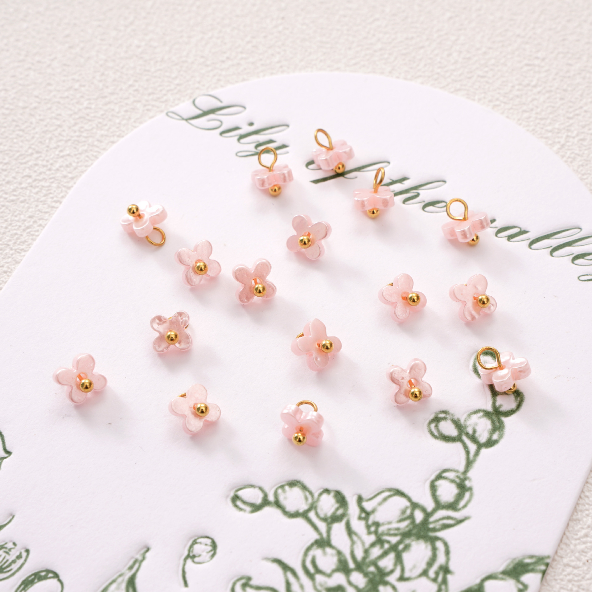 Four-petaled flower 5mm PINK