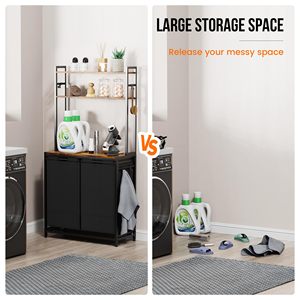 Commerci all'ingrosso <span class=keywords><strong>bagno</strong></span> camera da letto estraibile sacchetti della biancheria rimovibili cesto della biancheria con portaoggetti - Product Image 5