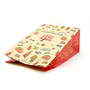 Sac en papier kraft brun personnalisé recyclable avec logo, sac en papier pour la livraison de nourriture, sac en papier pour <span class=keywords><strong>boulangerie</strong></span>, sacs en papier pour restaurant - Product Image 6