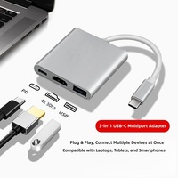 3-in-1 Typ C/Thunderbolt 3 zu 4K HD USB 3.0 & USB-C Hub Adapter/Konverter
