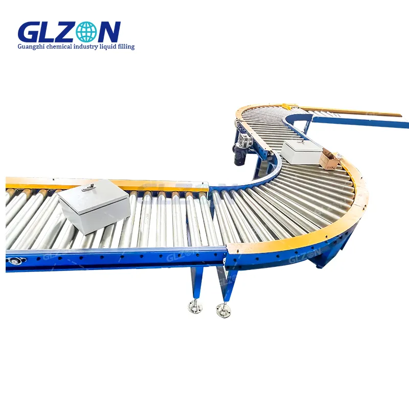 Tek dişli ile Glzon farklı makaralı konveyörler modelleri montaj hattı ambalajı için uygundur