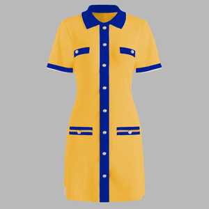 Abito Estivo Lavorato a Maglia con Bottoni di Perle per <span class=keywords><strong>Donna</strong></span>, Vestibilità Slim, Produzione Personalizzata OEM ODM - Product Image 1