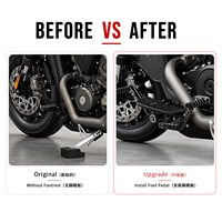Repose-pieds de moto en alliage d'aluminium CNC découpé pour Benda Dark Flag 500, plateformes de plancher évidées, accessoires de moto