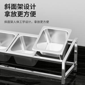 Estante para condimentos de acero inoxidable, tamaño 1/6, una sola fila, rectangular, apto para lavavajillas, para almacenamiento de alimentos para fiestas - Product Image 4