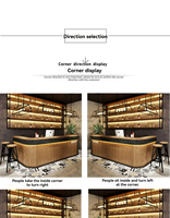 Bureau de réception de style industriel rétro pour restaurant Hot Pot Barbecue Traiteur Caissier Comptoir et table avant