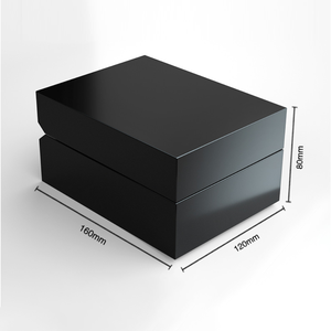 Elegante Caja de Almacenamiento Rectangular Negra de Alto Brillo, Paquete de Madera MDF Cortada con Láser para Perfumes, Personalizada, de Alta Gama, Hecha a Mano, para Cuidado Personal - Product Image 5