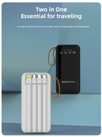 Station d'alimentation portable 30000mAh avec charge rapide 10W, écran LED, micro USB et Type-C, batterie Li-polymère.