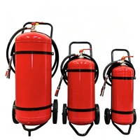 Extincteur à eau sur roues de 25 L, équipement mobile de lutte contre l'incendie pour usine, entrepôt, bâtiment commercial