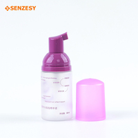 Flacon distributeur moussant en PET de 30 ml pour nettoyant, essence, désinfectant – Contenant rechargeable format voyage pour cosmétiques et soins de la peau – Emballage vide
