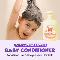 El Mejor Set de 4 Productos Naturales para el Cuidado del Cabello de Bebés y Niños: Champú Hidratante, Acondicionador, Gel de Baño y Limpiador Facial Premium para Todo Tipo de Cabello, Marca Blanca