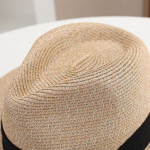Sombrero de Paja para Mujer, Protección Solar, Estilo Pescador, para Playa, Vacaciones, Fedora - Product Image 6