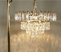 Lustre en acrylique cristal pour mariage, indice de protection IP33, éclairage LED AC 220V/110V pour la décoration de scène et d'allée