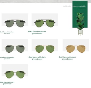 Gafas de Sol de Piloto Vintage, Doble Puente, Metálicas, Unisex, Estilo Retro de Aviación, UV400, para Conducir al Aire Libre, con Logotipo Personalizable - Product Image 2