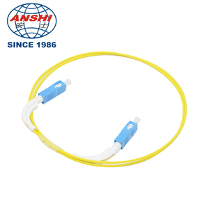 Cable de Fibra Óptica con Conector en Ángulo de 90/45 Grados, FC LC SC ST Simplex/Dúplex 2.0/3.0mm, Modelo AS-FPC, para Redes FTTH FTTB FTTX - Product Image 1