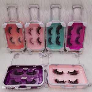 3d Fluffy <span class=keywords><strong>Visone</strong></span> Ciglia 20 millimetri 100% <span class=keywords><strong>Visone</strong></span> 25 millimetri Ciglia Commercio All'ingrosso 3 Paia Lash Scatole Con le Pinzette - Product Image 3