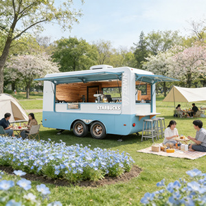 Carrito de Comida Especial para Barbacoa con Parrilla, Carrito de Cocina Móvil para Barbacoa al Aire Libre y Comida Asada en la Calle - Product Image 1