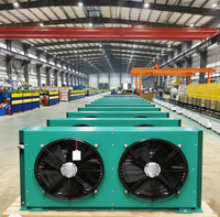 Commerciële koudeopslaginstallatie 2-4Fans luchtgekoelde condensor op maat gemaakte warmtewisselaar onderdeel koelcel koeltechniek lamellencondensor