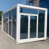 Casa Contenedor Modular Prefabricada con Panel Sándwich y Estructura de Acero Resistente de 20 pies/40 pies para Oficina, Exposición, Gimnasio, Uso en Villas