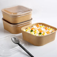 Boîte à pâtisserie en papier kraft recyclable avec couvercle transparent, boîte à emporter rectangulaire pour pain, gâteau, sushi et sucre, revêtement UV, gaufrage