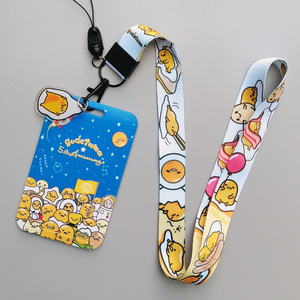 Porte-cartes et lanières Gudetama japonais, motif dessin animé mignon, accessoires portables personnalisables, cadeau étudiant, étui pour badge d'identification et carte nominative - Product Image 6