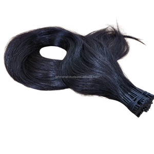 Venta al por mayor de Indonesia Micro I Tip Pre-Bonded Extensiones de Cabello 100% Virgen Remy Cabello humano Natural Liso - Product Image 5