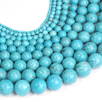 Pierre turquoise naturelle 8mm-18mm AAA Grade véritable pierre précieuse bleu-vert pour la fabrication de bijoux, perles en vrac, pendentif anneau