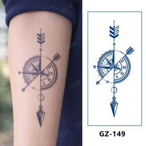 Tatuaje Temporal Personalizable <span class=keywords><strong>de</strong></span> Jugo Herbal, Semipermanente, Seguro, No Tóxico, Resistente al Agua, Duración <span class=keywords><strong>de</strong></span> 1-2 Semanas, Diseño Floral <span class=keywords><strong>para</strong></span> la Espalda - Product Image 4