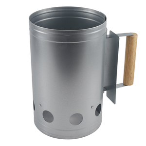 <span class=keywords><strong>Starter</strong></span> api arang cerobong <span class=keywords><strong>Bbq</strong></span> luar ruangan portabel logo kustom dengan pegangan kayu - Product Image 1