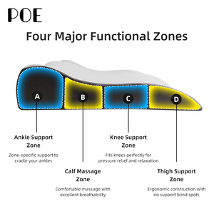 Almohada <span class=keywords><strong>de</strong></span> espuma viscoelástica para piernas, para venas varicosas y alivio <span class=keywords><strong>de</strong></span> <span class=keywords><strong>la</strong></span> presión en las rodillas, diseño triangular tejido, cojín saludable para dormir - Product Image 4
