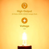 Usine G8 Lampe Halogène 6V 12V 24V 120V 230V 5W 10W 20W 35W 50W G5.3 G6.35 G4 G9 Lumière Ampoule halogène pour Four