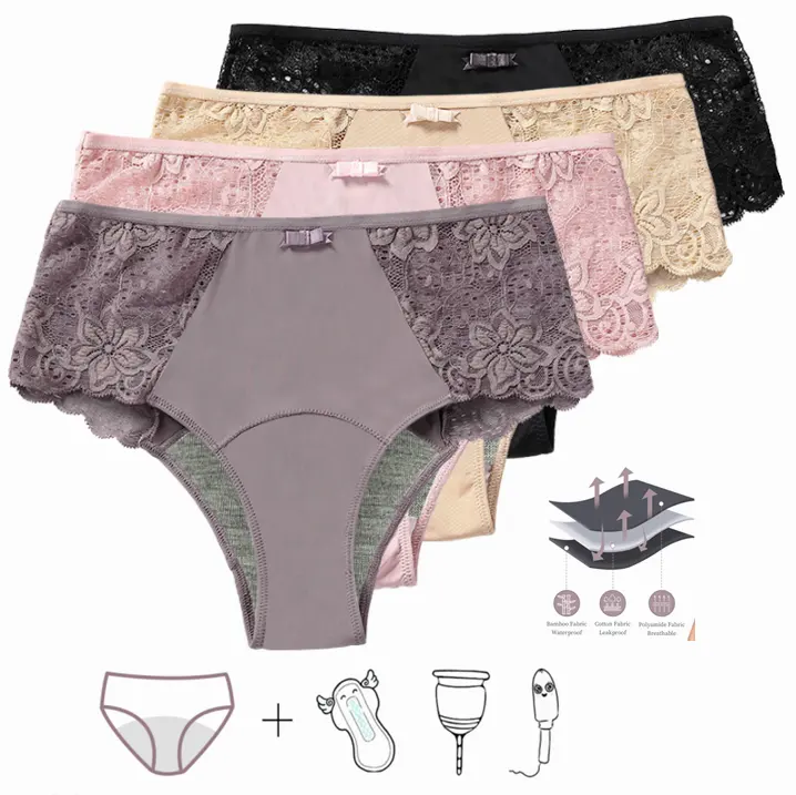 INTIFLOWER 603 Culotte menstruelle femme menstruel périodique grande taille periodo sous-vêtements menstruels période sous-vêtements culottes