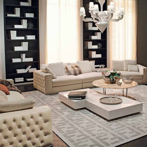 Gran oferta de fábrica, sofá de lujo, tela de microfibra, <span class=keywords><strong>muebles</strong></span> de Sala, sofá Seccional de cuero genuino Chesterfield con botones copetudos - Product Image 6