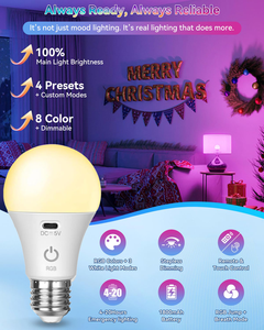 <span class=keywords><strong>Ampoule</strong></span> LED intelligente WIFI A19 en plastique 9W E27 36V Résidentielle Télécommande Dimmable Certifiée CE Température de <span class=keywords><strong>couleur</strong></span> RVB - Product Image 6