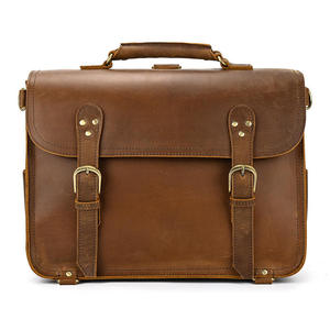 Sac à main en cuir Crazy Horse Andong pour homme, rétro, 14 pouces, sacoche en cuir de vachette, sac bandoulière, sac de voyage - Product Image 6