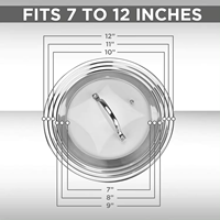 Couvercle universel en acier inoxydable pour casseroles de 7 à 12 pouces-Pièces de rechange pour casseroles et poêles